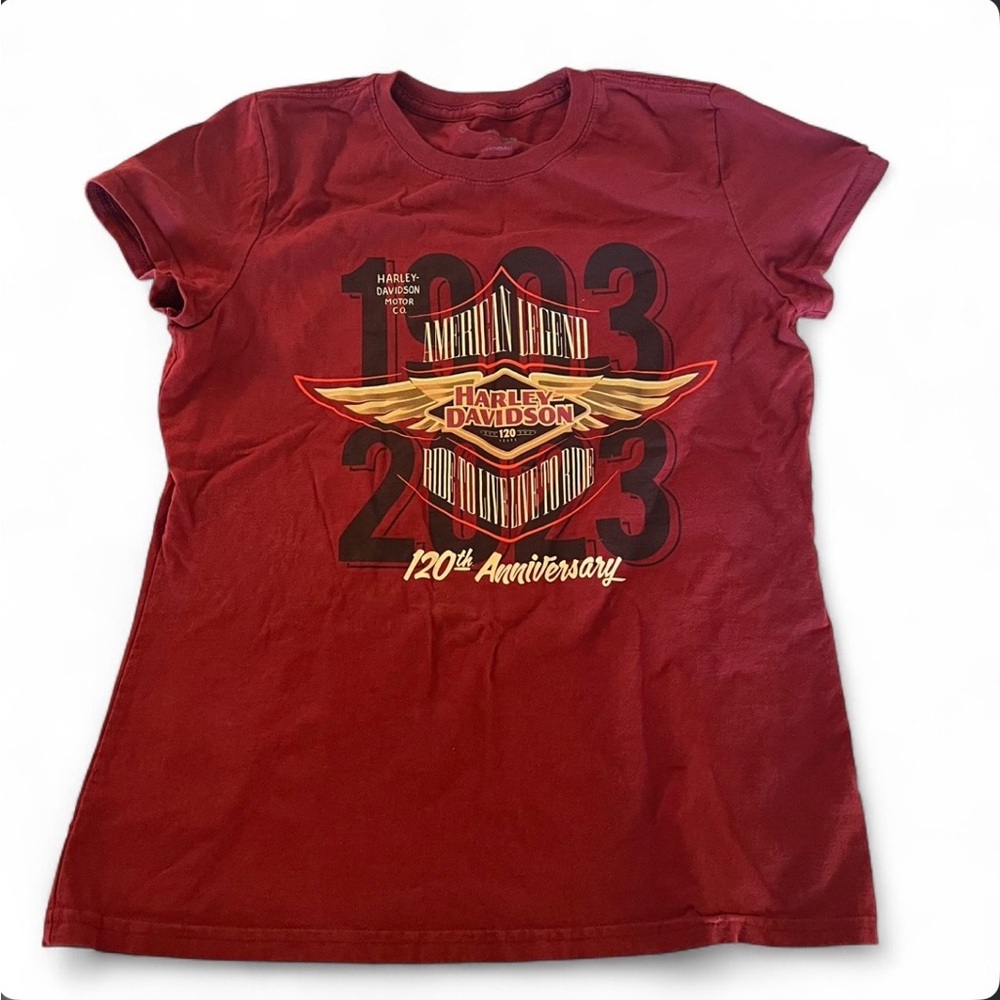 Harley Davidson‎ Red Short Sleeve T-Shirt